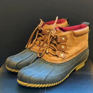 Tommy Hilfiger Romolan Leather Insulated Winter Comfy Duck Boots
